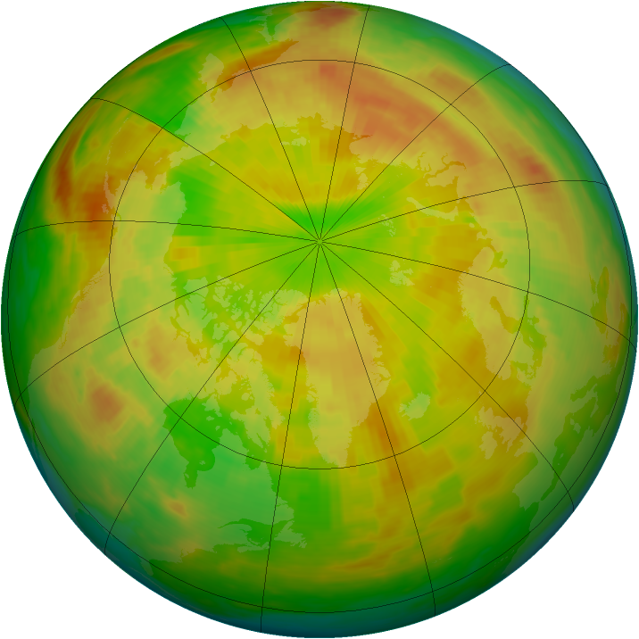 Arctic ozone map for 15 May 1986